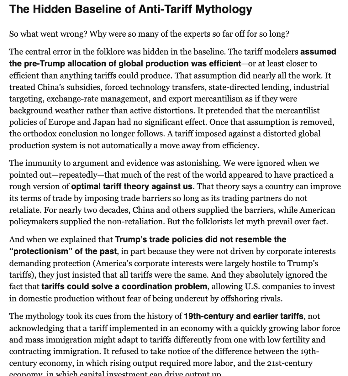 carney's tweet photo. Tonight's newsletter is about the final defeat of the anti-tariff mythology that claimed, without evidence, that tariffs hurt productivity. https://t.co/Tf5c7rIaZu