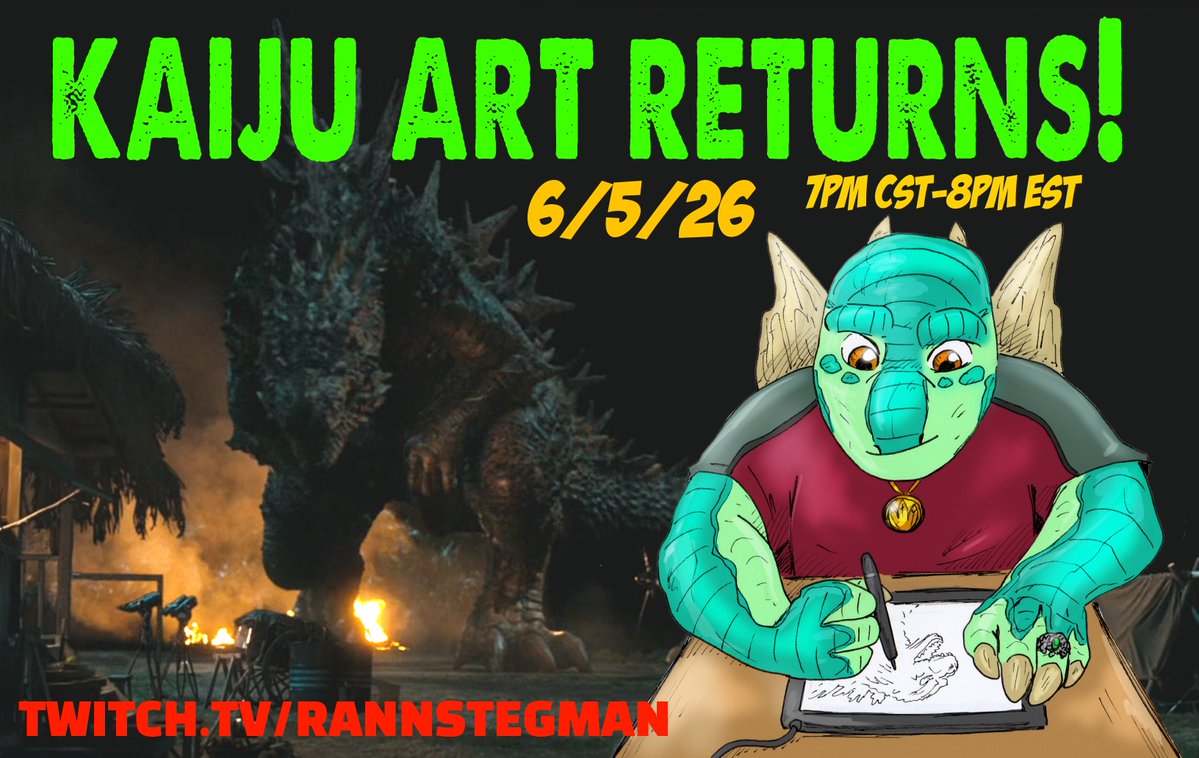 RannStegman's tweet photo. We're putting the ocean exploration to rest for a minute, time to get back to the artwork. Yes I'm tired of getting sharks biting my tail 😛
#godzilla #godzillafanart #godzillaminusone #artstream #kaiju https://t.co/fWaZTGMOKR