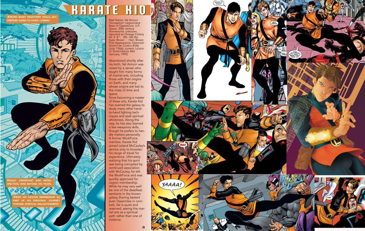 LegionReference's tweet photo. Karate Kid aka Val Armorr is the greatest martial artist in the DC Universe and a member of the Legion of Super-Heroes. This is the costume worn by the post-Zero Hour Reboot version of Val Armorr.
https://t.co/qiXlcDkGee https://t.co/TndK7czcqn