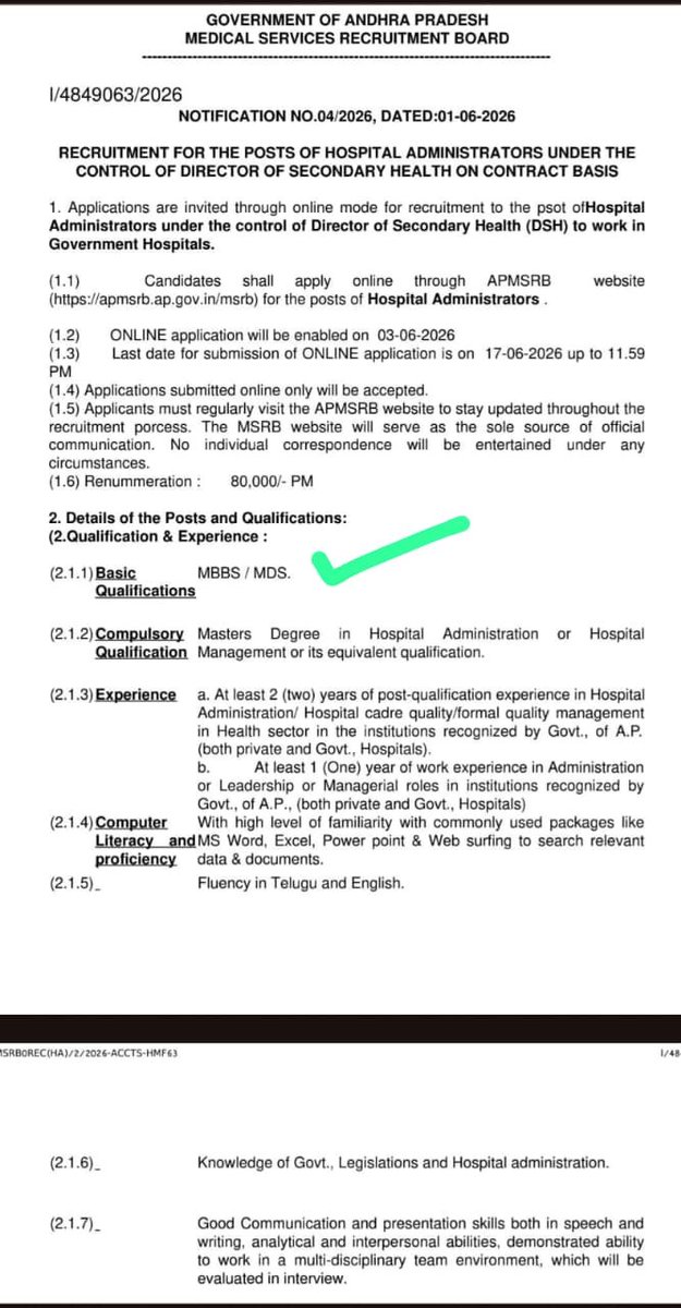 mannerajakumar's tweet photo. Dear Sir, this is for your kind notice that the basic eligibility in the notification makes doctors crisis, kindly look into the matter and take necessary action to prevent such situations please.. 🙏
@ysjagan https://t.co/A9bys8hhA6