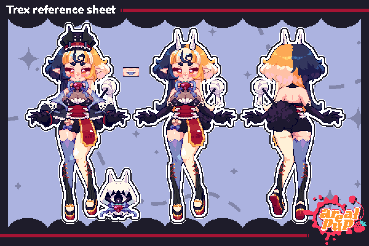 arealpup's tweet photo. I finally got around to making myself a ref for my updated sona/mascot design!! Your one and only zombie train conductor 🚂 . ࿔ ˚ https://t.co/p4vdQQK4zk