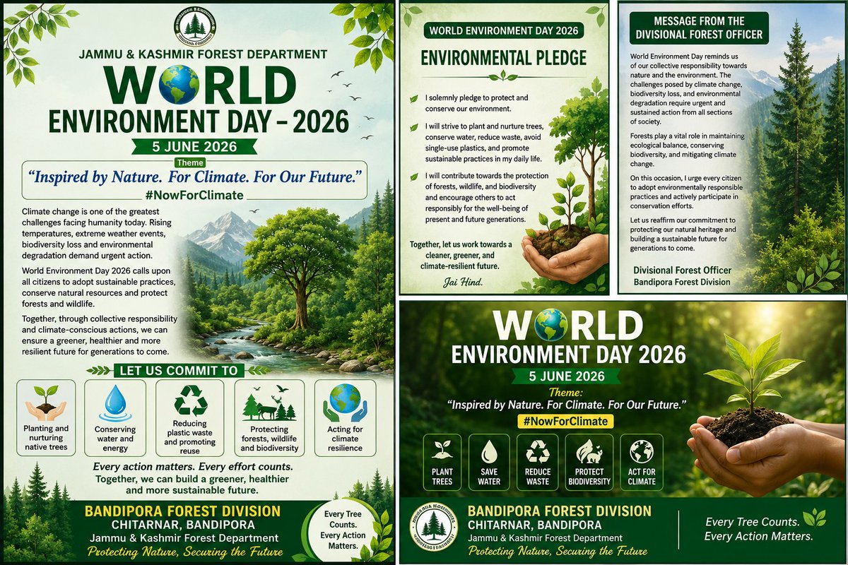 wasimdfo's tweet photo. 𝑂𝑛 𝑊𝑜𝑟𝑙𝑑 𝐸𝑛𝑣𝑖𝑟𝑜𝑛𝑚𝑒𝑛𝑡 𝐷𝑎𝑦 2026, 𝑙𝑒𝑡 𝑢𝑠 𝑎𝑐𝑡 𝑡𝑜𝑑𝑎𝑦 𝑓𝑜𝑟 𝑎 𝑔𝑟𝑒𝑒𝑛𝑒𝑟 ℎ𝑒𝑎𝑙𝑡ℎ𝑖𝑒𝑟 𝑎𝑛𝑑 𝑐𝑙𝑖𝑚𝑎𝑡𝑒-𝑟𝑒𝑠𝑖𝑙𝑖𝑒𝑛𝑡 𝑡mrw.
𝐸𝑣𝑒𝑟𝑦 𝑇𝑟𝑒𝑒 𝐶𝑜𝑢𝑛𝑡𝑠. 𝐸𝑣𝑒𝑟𝑦 𝐴𝑐𝑡𝑖𝑜𝑛 𝑀𝑎𝑡𝑡𝑒𝑟𝑠.
#𝑁𝑜𝑤𝐹𝑜𝑟𝐶𝑙𝑖𝑚𝑎𝑡𝑒 https://t.co/z0ctimDWq7