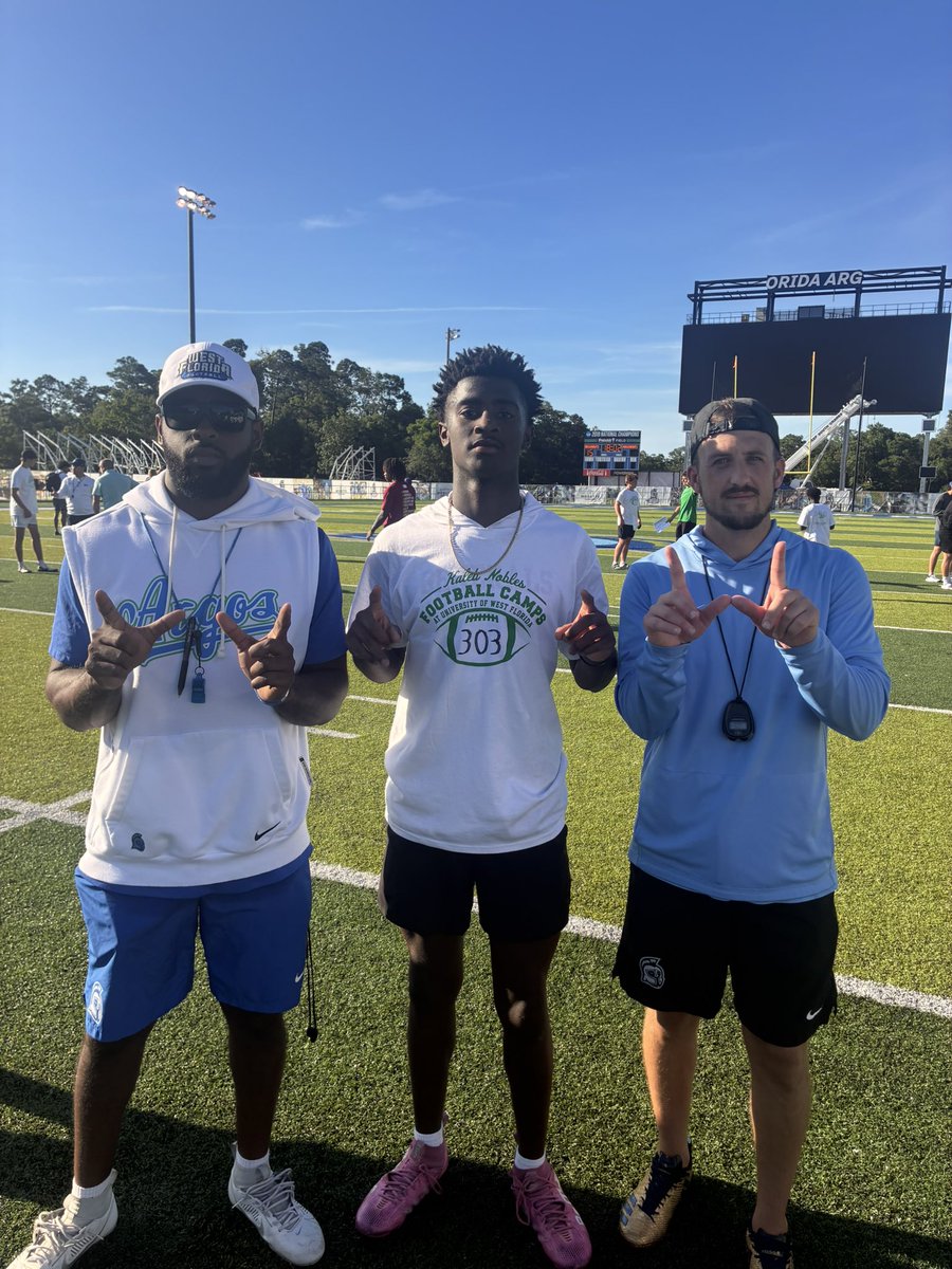 RCrawford49731's tweet photo. Great day competing at @UWFFootball camp. Thankful for the opportunity, coaching, and competition. Looking forward to building on today’s experience. Thank you @CoachFortune6 @CoachKNobles @CoachK_Conner @CoachJ_Remsza @Coach_Glover7. #AGTG #ClassOf2028 #DB #ATH https://t.co/xNqYRyZ5MY