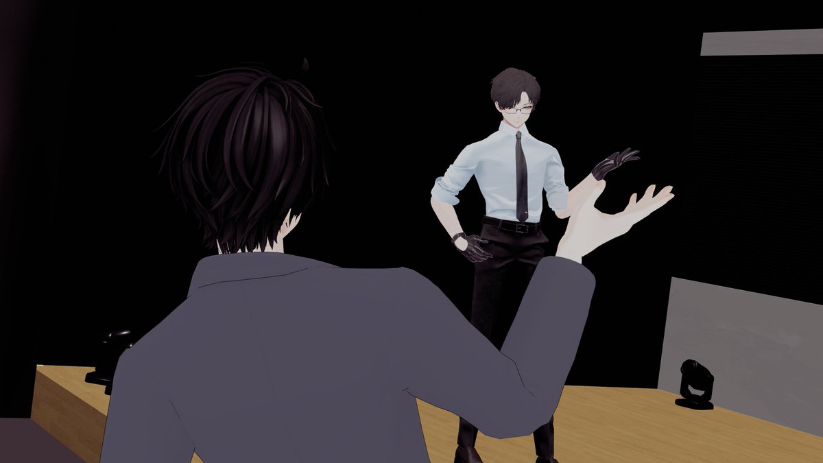 impro_infinity's tweet photo. お稽古の様子を紹介！ 
主宰蒼樹リト( @aoki_rito )から演技指導を受ける団員かなたんぼ（@tanbo_VRC）
#旋律探偵 #impro_infinity  
#VR演劇 https://t.co/mUQDjbRM0w https://t.co/sJNOvOpDUL