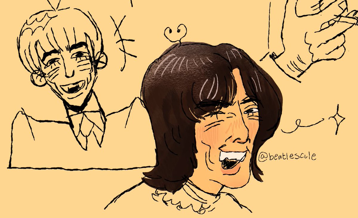 beatlescule's tweet photo. two very happy georgies https://t.co/LQaUp8Mtja
