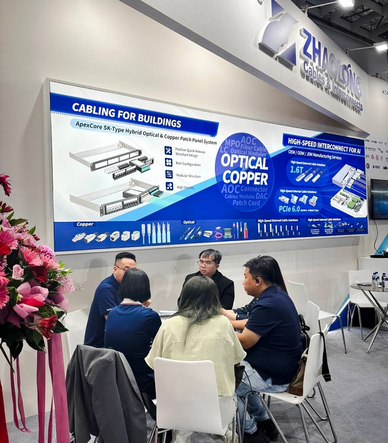 ZhaolongHL1993's tweet photo. Join #ZhaolongInterconnect at #COMPUTEX2026 (June 2-5, #Taipei, Booth K1409)! We're testing #1600G #ACC. #Chinesemanufacturer
#CopperCabling #FiberOptics #PCIe #MCIO #DAC #800G #1600G #Taiwan #AIserver #server #computing #integratedcabling #manufacturer https://t.co/ZpfBUH546I