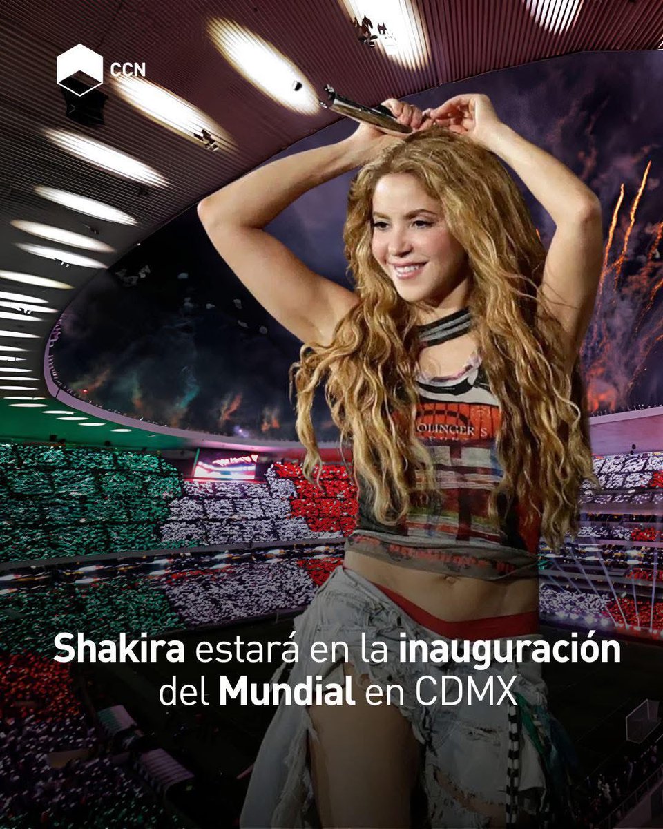 CCNews__'s tweet photo. ¡Shakira vuelve al Mundial! ⚽🎶

La cantante colombiana será una de las estrellas de la ceremonia inaugural del Mundial 2026 en el Estadio Ciudad de México el próximo 11 de junio. Además, interpretará por primera vez en vivo “Dai Dai”, uno de los temas oficiales del torneo.

Tras marcar una era con “Waka Waka” en Sudáfrica 2010, Shakira regresa a la máxima fiesta del futbol para ponerle música al arranque de México 2026.

FS