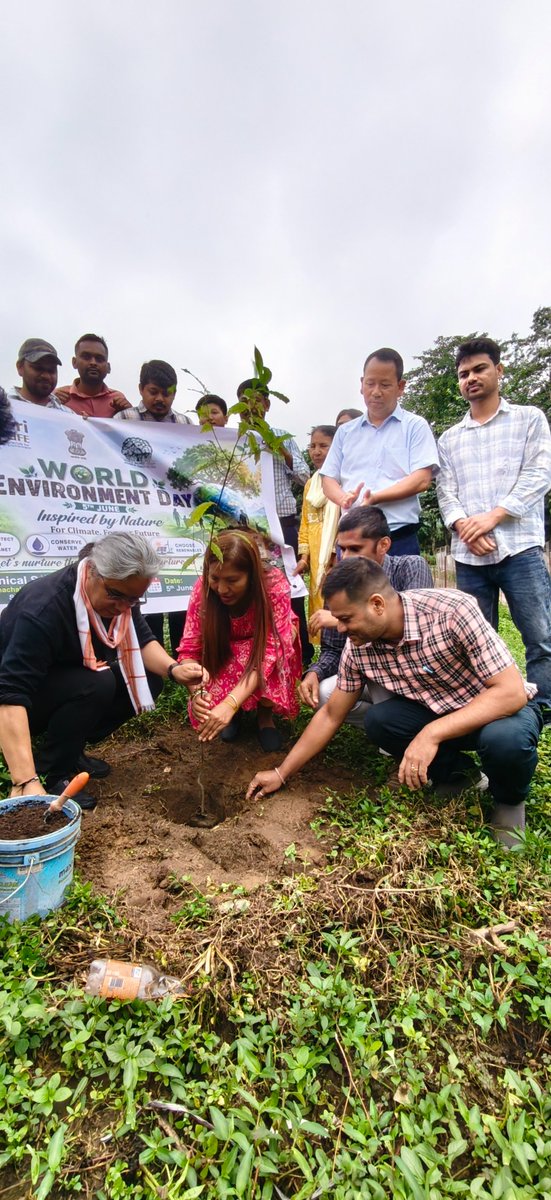 BSI_APRC's tweet photo. World Environment Day 2026 was celebrated with enduring bond between Mother nature &amp; motherhood by planting a tree in honor of our mothers. It was graced by Guest Dr. Basar, Head of office &amp; staff of BSI, APRC, Itanagar.
#Plant4Mother 
#EkPedMaaKeNaam 
#NowForClimate https://t.co/fzSk8QlJnF