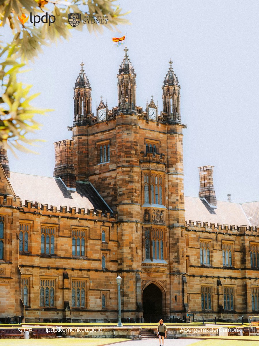 LPDP_RI's tweet photo. 🇦🇺🎓 Menempuh studi doktor di The University of Sydney bisa menjadi pilihan menarik. Cocok untuk dosen, praktisi industri, dan profesi terkait sesuai ketentuan yang tersedia https://t.co/A3kHwTvWdQ