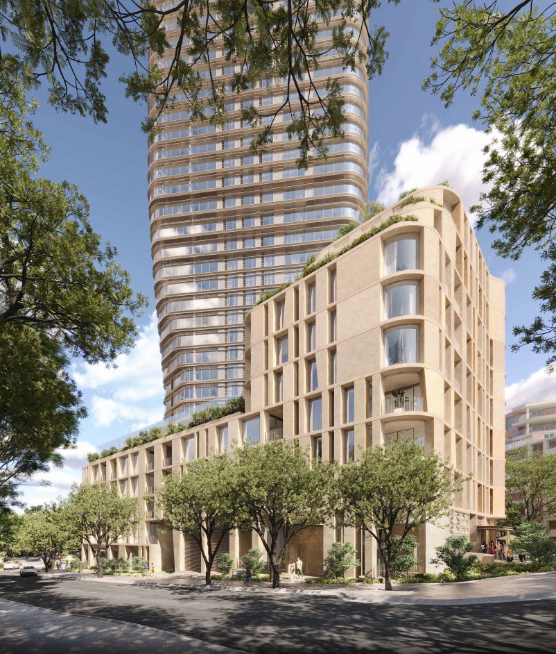 TheSydneyBlog's tweet photo. PYRMONT | A Stage 2 DA has been lodged for a new 128-metre tower at 26-38 Saunders St. Designed by BVN, the 175-unit residential project has views from the Anzac Bridge to the Harbour Bridge. Read more here: https://t.co/ukz0hh3rH5 https://t.co/KDnHWH9LuI