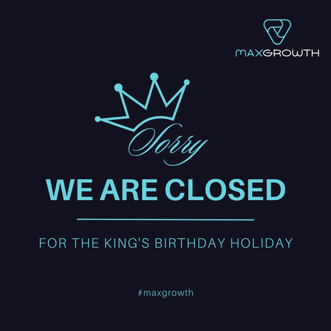 MaxGrowthHQ's tweet photo. ๐ Happy King's Birthday! ๐
Today is a reminder that leadership is ultimately about serving others and leaving a positive impact on those around us. From all of us at @MaxGrowthM , have a fantastic King's Birthday #maxgrowth #accountant #maxknow #togetherwemakeadifference #tax https://t.co/rBgXbCSYFT