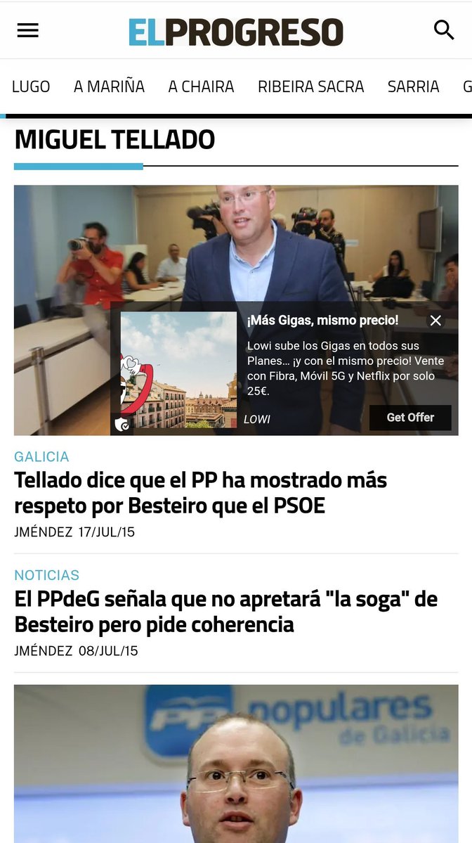 ConchiDelgado11's tweet photo. @iguardans Gómez Besteiro fue injustamente perseguido por  uno de los mayores fiascos judiciales de Galicia . 2015,  en los que Besteiro daba el paso, Elena Candia  del PP a la alcaldía de Lugo, entregó unos anónimos que acabó con la carrera de Besteiro.
Todo quedó en nada. https://t.co/m4LIPNPIMS