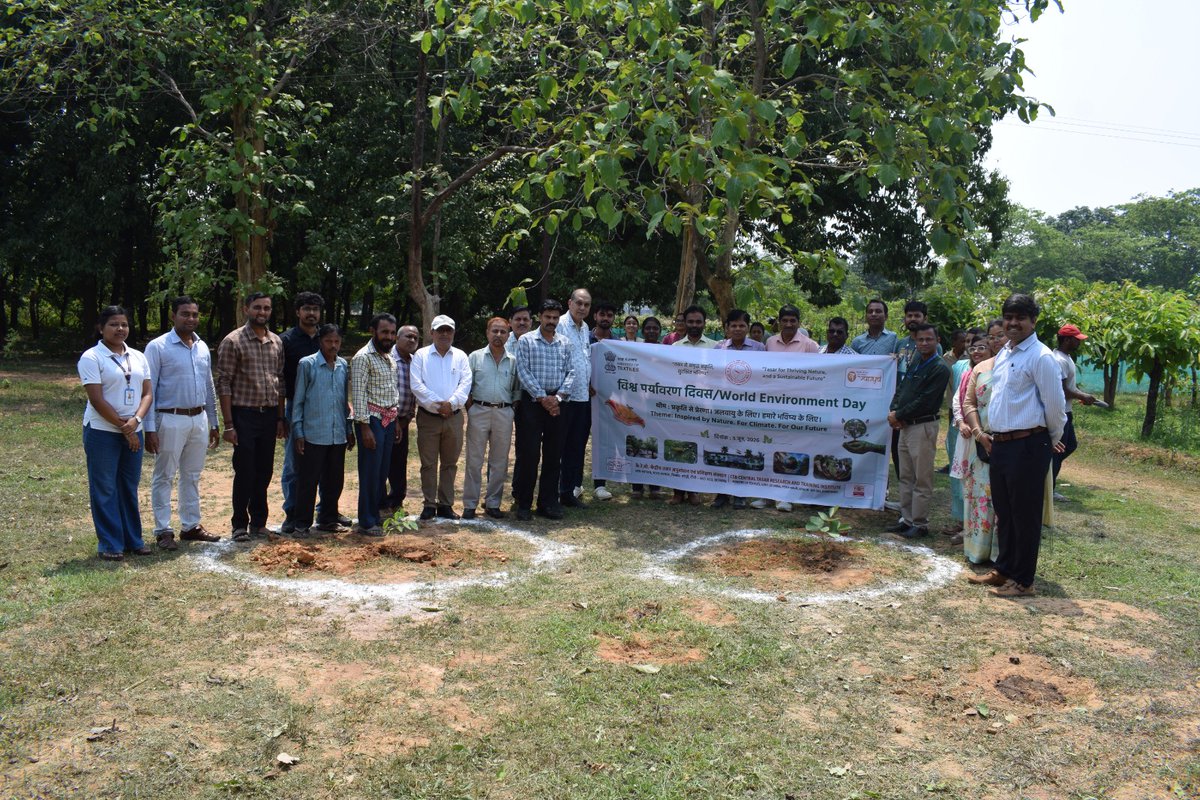 DCtrti's tweet photo. On 5th June 2026, CSB-CTRTI, Ranchi celebrated World Environment Day 2026 under the theme "Inspired by Nature. For Climate. For Our Future."
The celebration included a plantation drive and an awareness workshop on environmental conservation, climate action, and sustainable living https://t.co/NmUGVZOg5p
