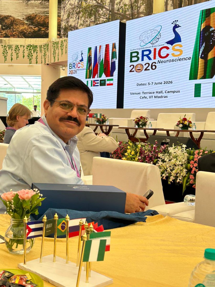PsethNbrc's tweet photo. Proud to deliver a Featured lecture to showcase our research carried out @DBT_NBRC  involving human neural stem cells &amp; #BrainOrganoids at #BRICS 2026 organised by #IIT-Madras during June 5-7, 2026. 

@DBTIndia @rajesh_gokhale @iitmadras @DrJitendraSingh https://t.co/LlDClLwDuL