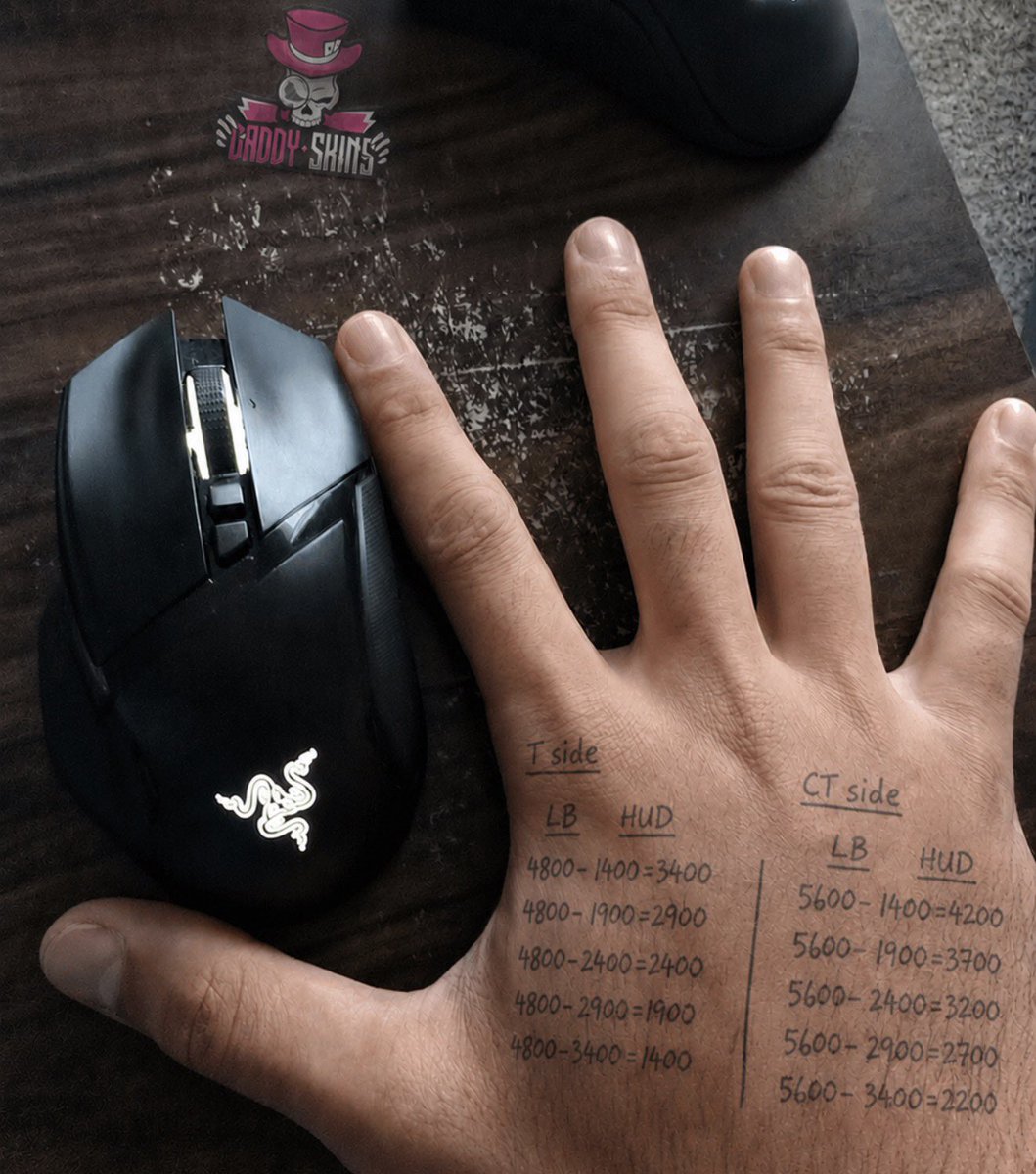 DaddyskinsCSGO's tweet photo. This guy wrote a CS2 economy chart on his hand as a cheat sheet 💀 https://t.co/SzlleeHFyB
