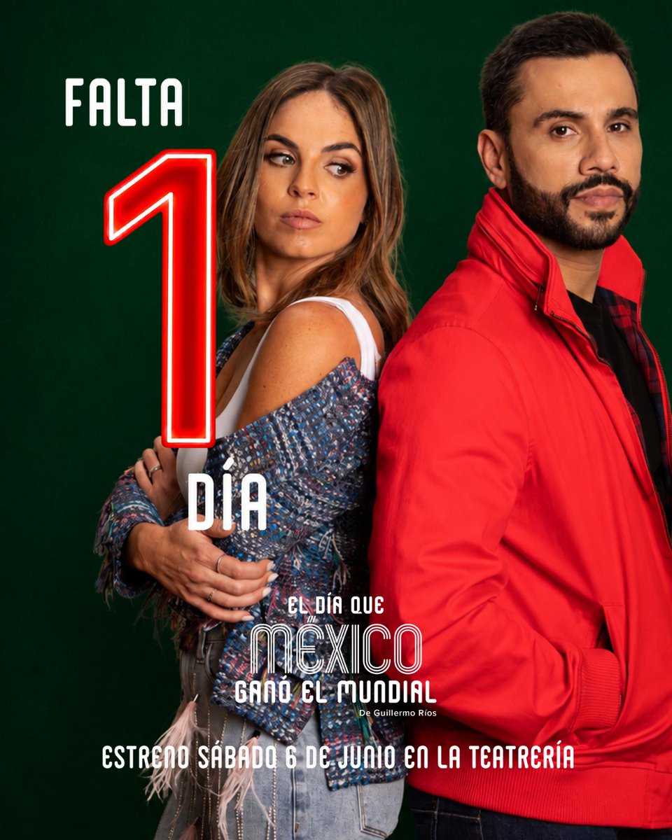 EZENICAmx's tweet photo. ¿Qué puede pasar cuando 16 años de amor se juegan en 90 minutos? ⚽️❤️‍🩹

Faltan 24 horas para el arranque.

Mañana se abre el telón de “EL DÍA QUE MÉXICO GANÓ EL MUNDIAL”.

🗓️ Estreno 6 de junio
🕕 Funciones 6:00 y 8:00 PM

📍 La Teatrería https://t.co/tYpyLNjaBq