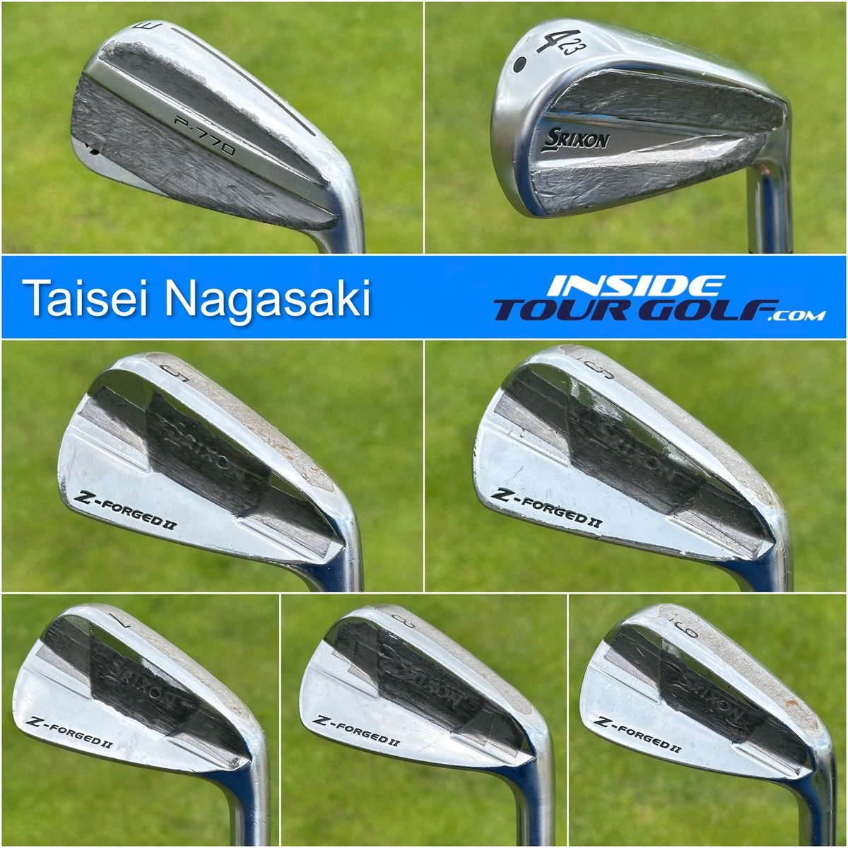 InsideTourGolf's tweet photo. Taisei Nagasaki’s 16 options ahead of his first round at the St Andrews Links Trophy today. https://t.co/b6hAN4C6IS