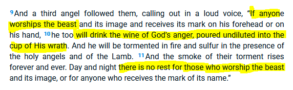 USAIMREF's tweet photo. @CherylSchatz @RobertWDallmann That does not negate the fact that anyone who worships the beast is a person who is not written in the book of life.  "ALL" refers to all on earth which is plural, which is everyone.
"the whole world....worshiped the dragon...they worshiped the beast,"  Rev. 13:4-6 https://t.co/X9FbnzloUp