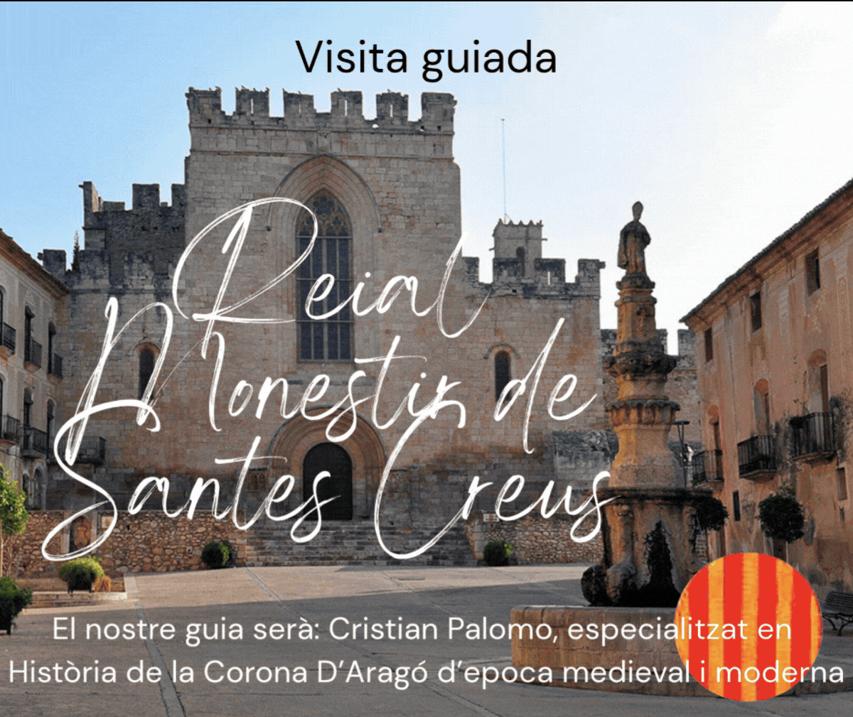 pseudohcc's tweet photo. Ep! Queden places 3 lliures. Demà 6 de juny a les 10:30h es fa la visita guiada SANTES CREUS I LA REIALESA. I moltes mercès a tots els que ens ajudeu a fer difusió. https://t.co/nUR2dubsfZ