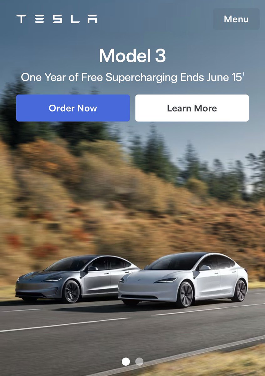 AyneDon's tweet photo. One year free Supercharging for Model 3 + Model 3 Performance  $TSLA 

Lease and purchase I believe. 

Ends June 15th https://t.co/Ju81Vjahme
