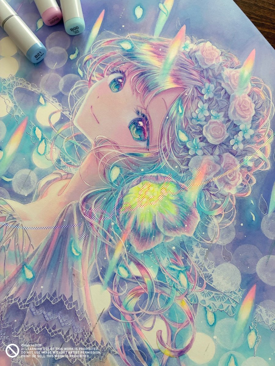 halcho3_3's tweet photo. 思い立って加筆中です🫧
#copic https://t.co/GeUSvisHi8
