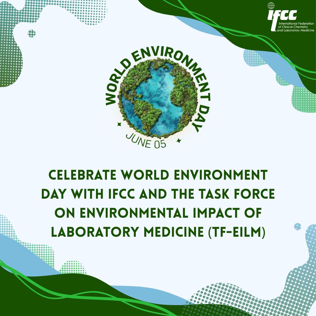 IFClinChem's tweet photo. On 5 June, World Environment Day, we celebrate IFCC’s continued commitment to sustainability in laboratory medicine and environmental responsibility.
 
#IFCC #ClinicalChemistry #LaboratoryMedicine #Laboratory #ifclinchem #Sustainability #WorldEnvironmentDay https://t.co/EZjab5Wcr5