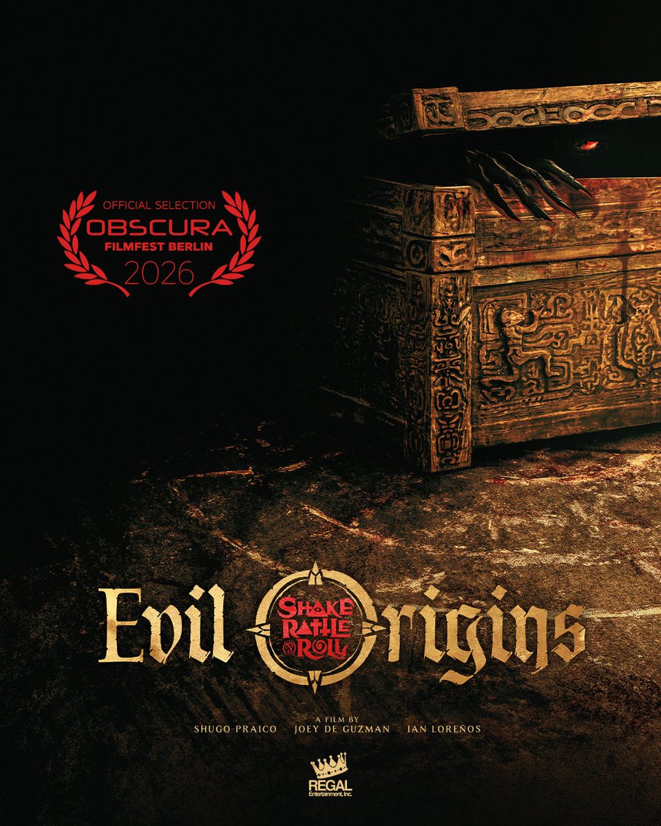 RegalFilms's tweet photo. Filipino horror takes center stage in Berlin. 🇵🇭✨

Shake, Rattle &amp; Roll: Evil Origins proudly opens the Obscura Film Festival on October 16, bringing Philippine horror to an international audience and celebrating the rich legacy of Filipino storytelling.

#SRREvilOrigins https://t.co/Kxwna1Tl4U