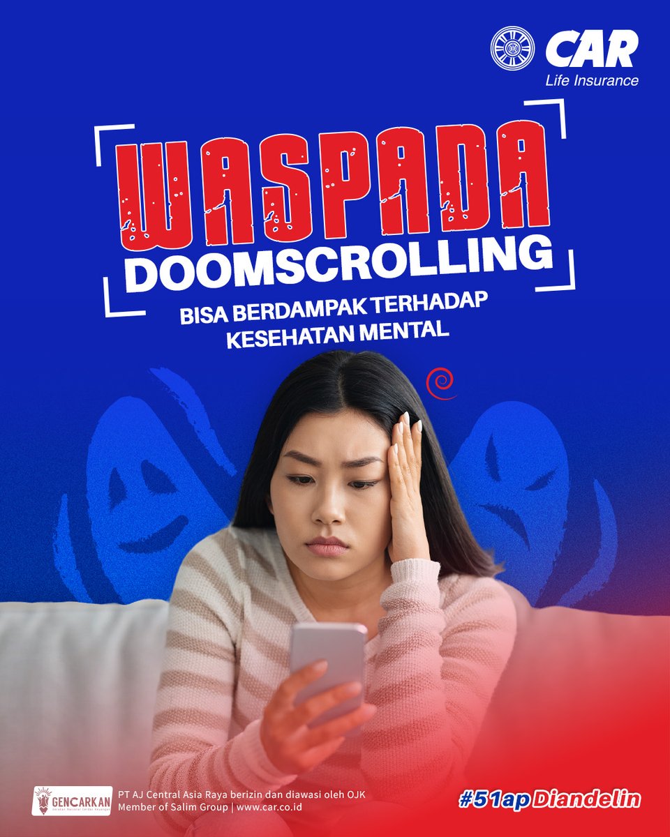 CARLife_ID's tweet photo. Scroll berita terus sampai bikin overthinking? Bisa jadi itu doomscrolling. Kebiasaan kecil di era digital yg ternyata bisa berdampak pd kesehatan mental jika dilakukan berlebihan. Yuk, mulai atur waktu layar &amp; jaga diri lebih baik. #Doomscrolling #KesehatanMental #SiapDiandelin https://t.co/eizyc4ZhSp