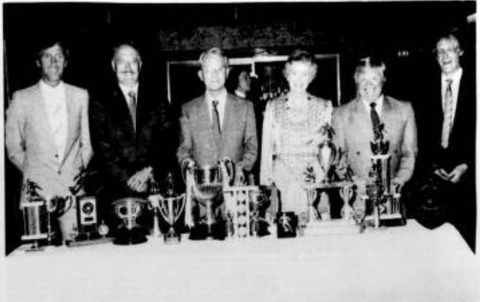 BclarComHistory's tweet photo. Present at our 1988/89 end of season dinner, were from left - Laurence Walker (manager), Norman Drennan (chairman), Sidney Cameron (president), Mrs Cameron, Billy Bissett (reserve team manager) and Dennis McKinstry (secretary) https://t.co/C0EK8VfxJb