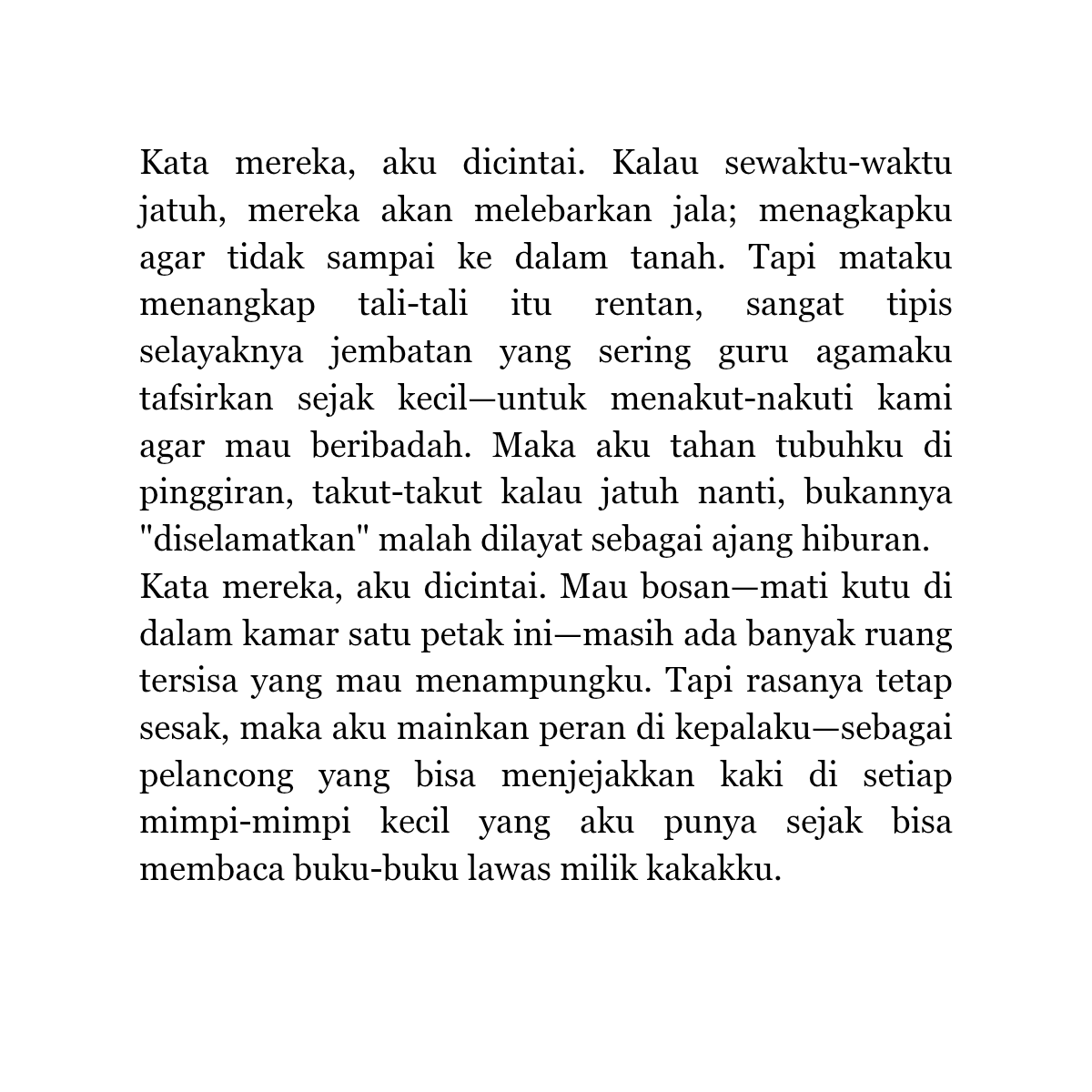 soranisha's tweet photo. aku ingin merasakan cinta, yang lebih dari sekedar "katanya" https://t.co/lRaVIlP0Gf