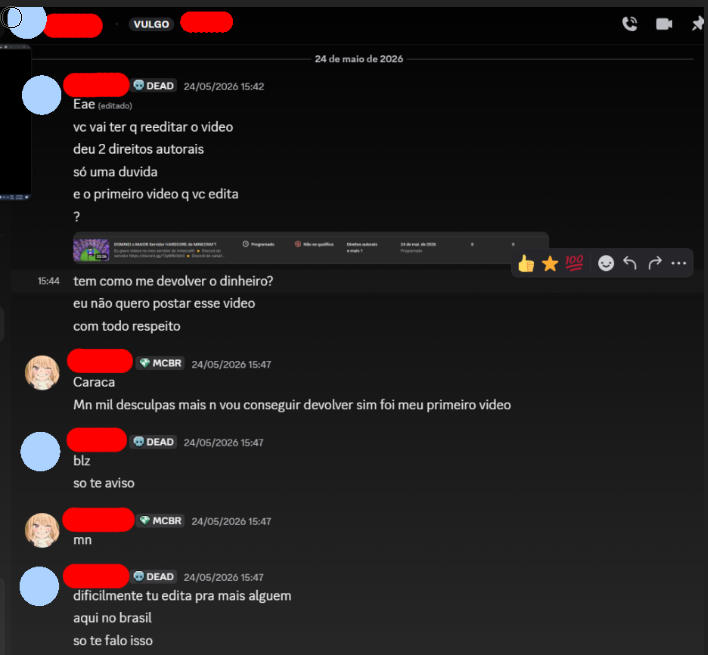 ByterVFX's tweet photo. Brutal pra esse editor. E ainda devolveu o dinheiro. IT'S OVER. https://t.co/xtZEdRGSMb