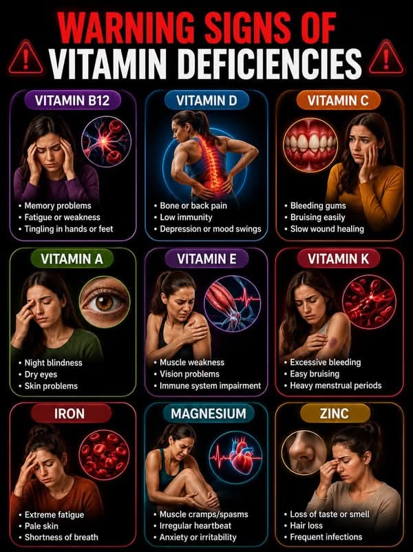 brain53570's tweet photo. Warning signs of vitamin deficiency
@brain53570 https://t.co/Ph6bY2hDIs