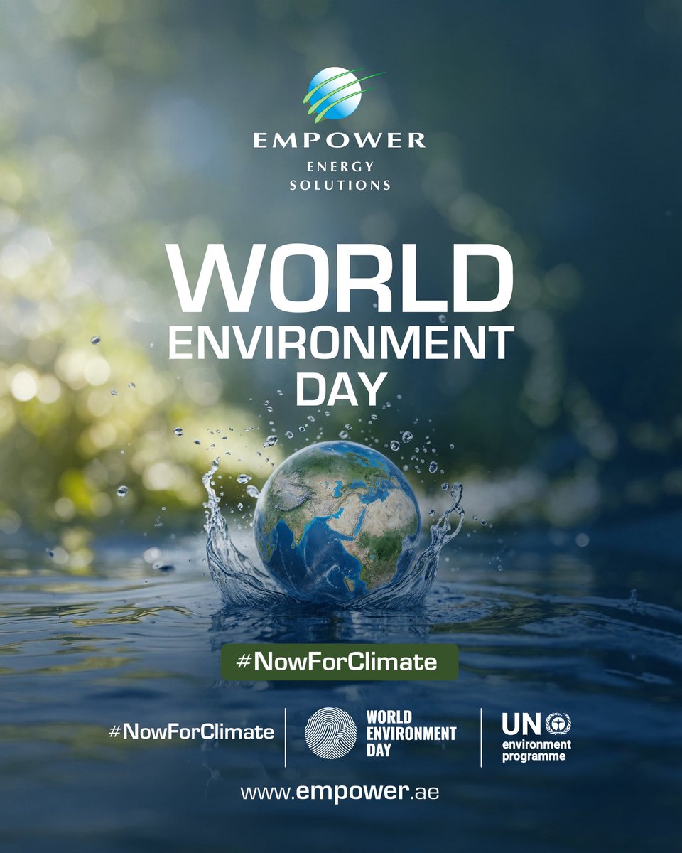 Empower_ae's tweet photo. On World Environment Day, we reaffirm our commitment to sustainability through innovative, energy-efficient district cooling solutions that help build a greener future for generations to come.

#Empower #WorldEnvironmentDay #DistrictCooling https://t.co/XilvhmVxIY