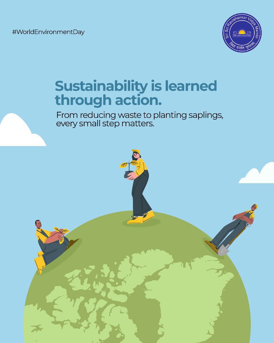 ssrvm's tweet photo. This World Environment Day, we reflect on the importance of responsibility in everyday life. Through conscious choices, sustainability initiatives, and collective action, students learn that even small acts of care can create lasting impact. https://t.co/kn2ZG2sEt0