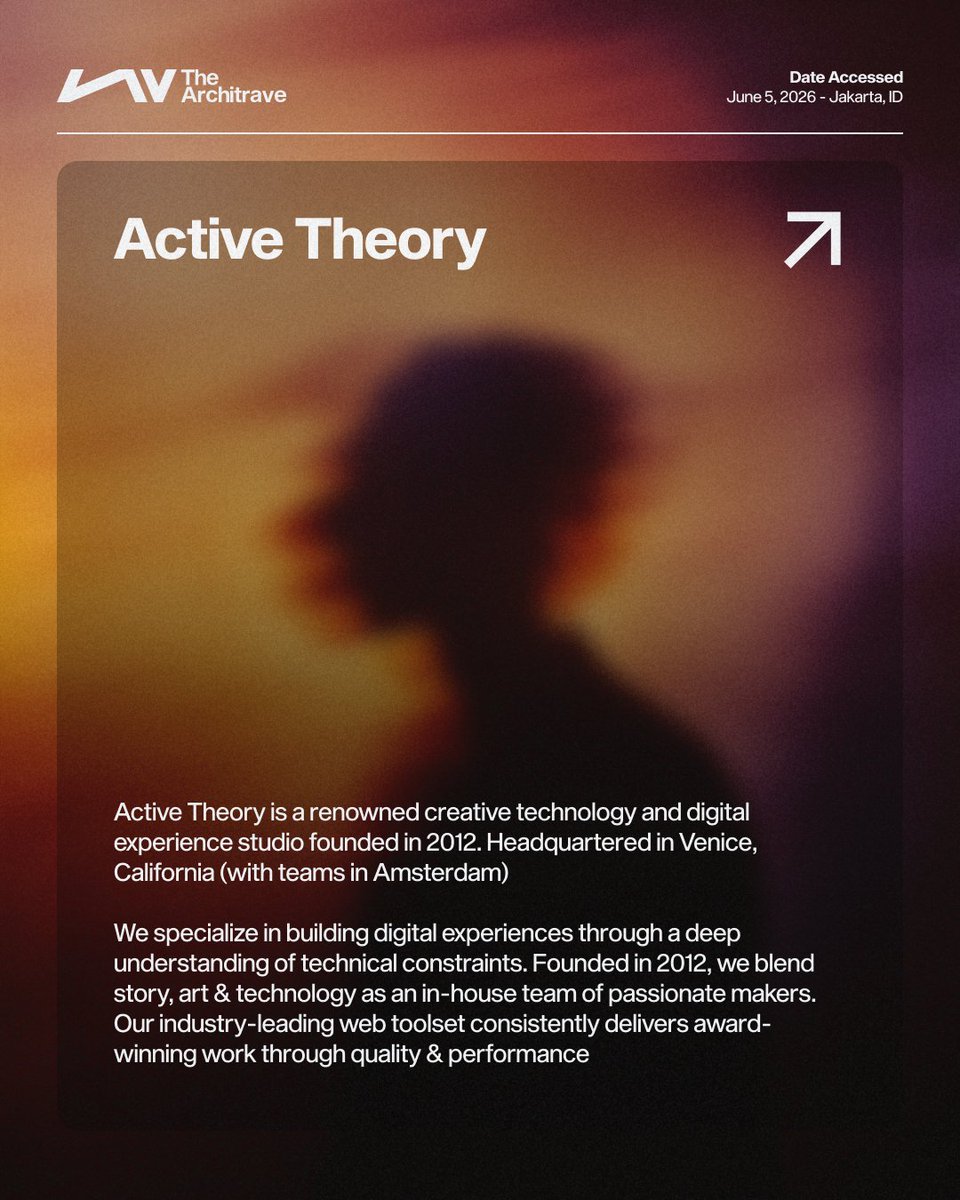 the_architrave's tweet photo. We’re sharing a new opportunity for an Executive Director at @activetheory

Active Theory is seeking an outward-facing, growth-minded Executive Creative Director (ECD) to help drive the business into its next chapter. 

🔗Apply: https://t.co/GzvAMAZxXB

#hiring #job #design https://t.co/oAEkbTHAwI