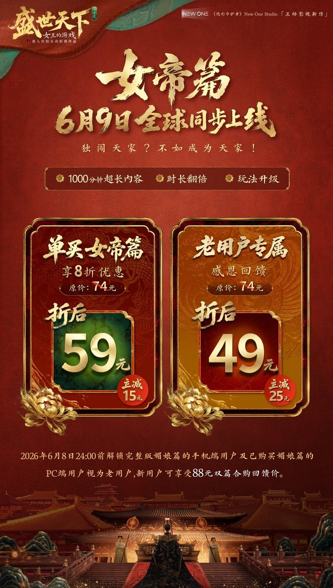 zhongguomanS2's tweet photo. 성세천하2 1000분 분량
원가 74위안 (한화 약 1만 7천원)
할인가 59위안 (한화 약 1만 3천원)
기존사용자(pc사용자) 49위안 (한화 약 1만 1천원)
시즌1+시즌2 패키지가 88위안 (한화 약 2만원) https://t.co/YmkTEH2lI0