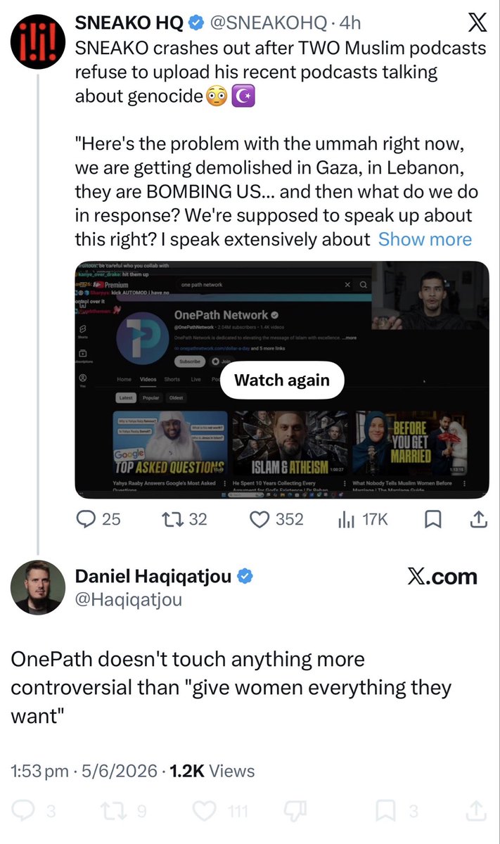 MoeyNotBlake's tweet photo. Daniel’s such a classless loser. Any chance to dogpile on a Muslim platform as soon they do something he doesn’t like https://t.co/pWZsdtdVRu