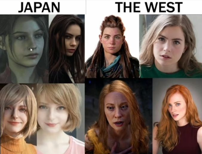 Fuon021's tweet photo. @Nimar0_ @MidasLeKing_ @ZeldaAnecdotes Japan's model is beautiful > their character also beautiful.
"WOKE" dev's model is beautiful > their character look like intentional made junkie.
You are lacking pattern recognition to not realize this obvious propaganda move to invading men's space from the hateful feminist. https://t.co/CcwJsPISGw