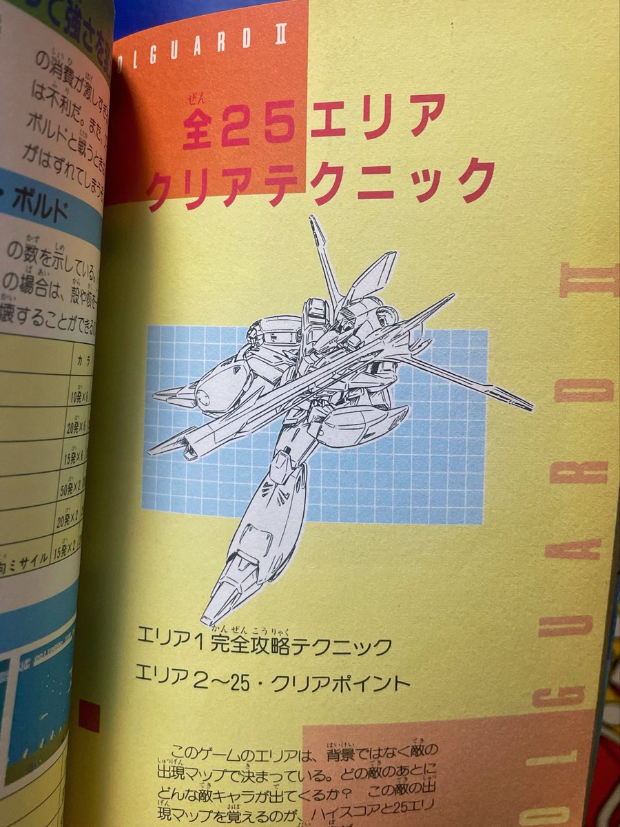 Tomson3's tweet photo. それとヴォルガードⅡは攻略本の途中途中で出てくるイラストがまたカッコイイのですよね😳✨…スタジオ・ハーフ・アイさんが作る時は各武器オプションも作ってくれると信じて疑いません!!!…う〜んやはりめちゃカッコイイな🥰✨あと歌が最高です!!! 〜♪ <ほんとか？w 🤣 https://t.co/KlmbA6l3zv