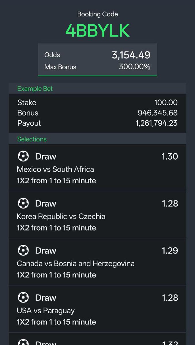OrionPredicts's tweet photo. 15 minutes draw

Code. 4BBYLK

Join WhatsApp channel.  https://t.co/ewkmfi2z4v

Telegram channel https://t.co/5WP7oC0sCN https://t.co/OB66RltFI4