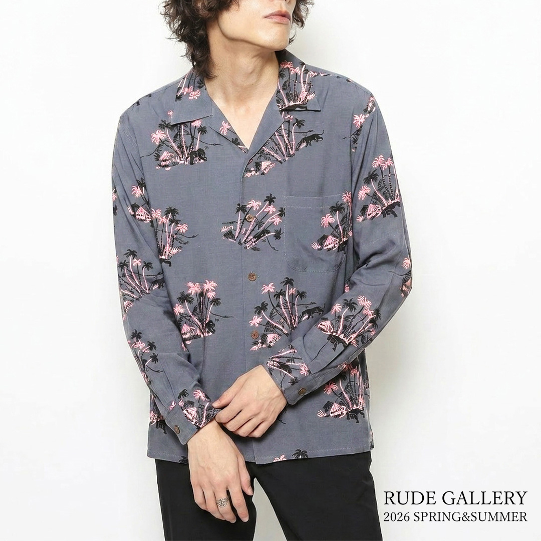 rude_gallery's tweet photo. ■PANTHER ALOHA LS SHIRT

パンサーモチーフを全面に配した、存在感あふれるアロハシャツ。

しなやかで落ち感のあるレーヨン生地が、軽やかで快適な着用感を実現。
オープンカラー仕様によるリラックスしたシルエットで、夏場はもちろん、羽織りとしても活躍します。

https://t.co/hHt6u2eshF https://t.co/FZNAV61TMM