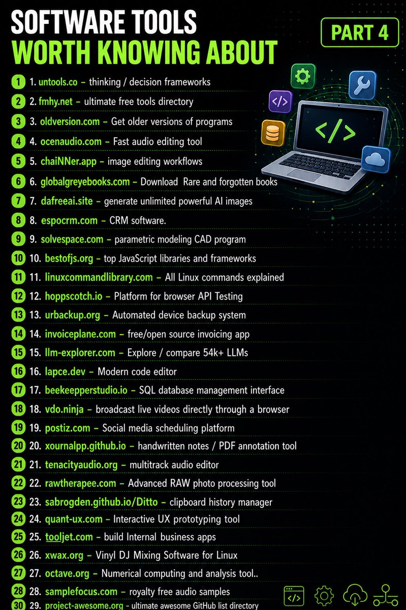 thebitboy_'s tweet photo. 🤯 You probably don’t know these software tools exist…

These hidden gems can save your time, boost productivity, and make your digital life easier ⚡💻

Save this before you forget 📌
Which one are you trying first? 👀👇 https://t.co/HGTwx8Pga4