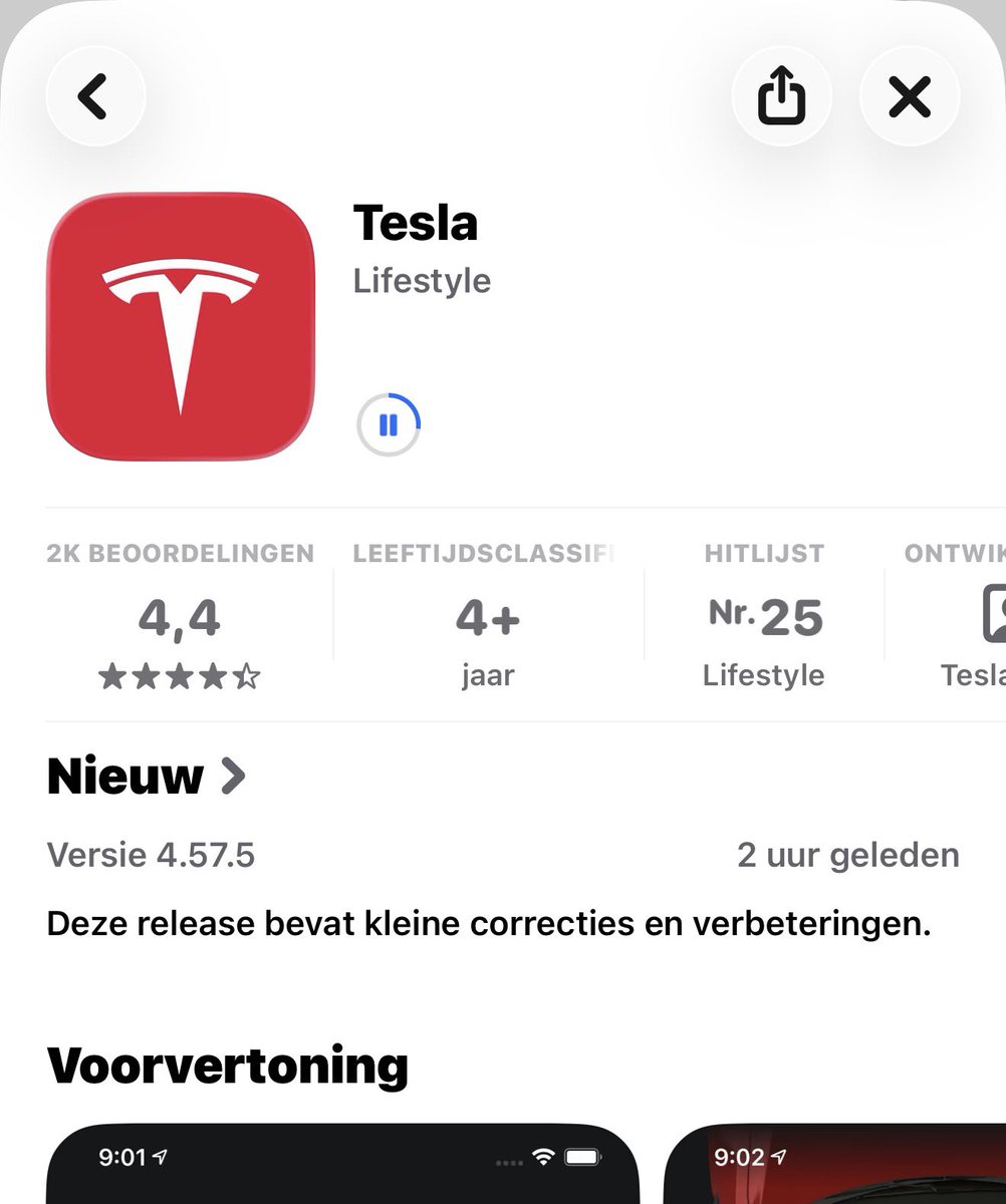 Rustavi's tweet photo. 🚨 Just dropped. 
Tesla Lifestyle app updated to version 4.57.5 
This release brings small corrections and improvements.
Keeping the Tesla experience smooth and polished. ⚡
#Tesla #TeslaApp #Update https://t.co/m0sqeQN5I2