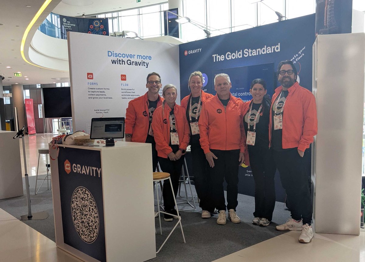 gravity's tweet photo. We're at WordCamp EU! 🚀

Come find the Gravity team at our booth - grab some swag, see what we've been building, and enter our giveaway. 

#WCEU #WCEU2026 https://t.co/cR0i0Ui4xr