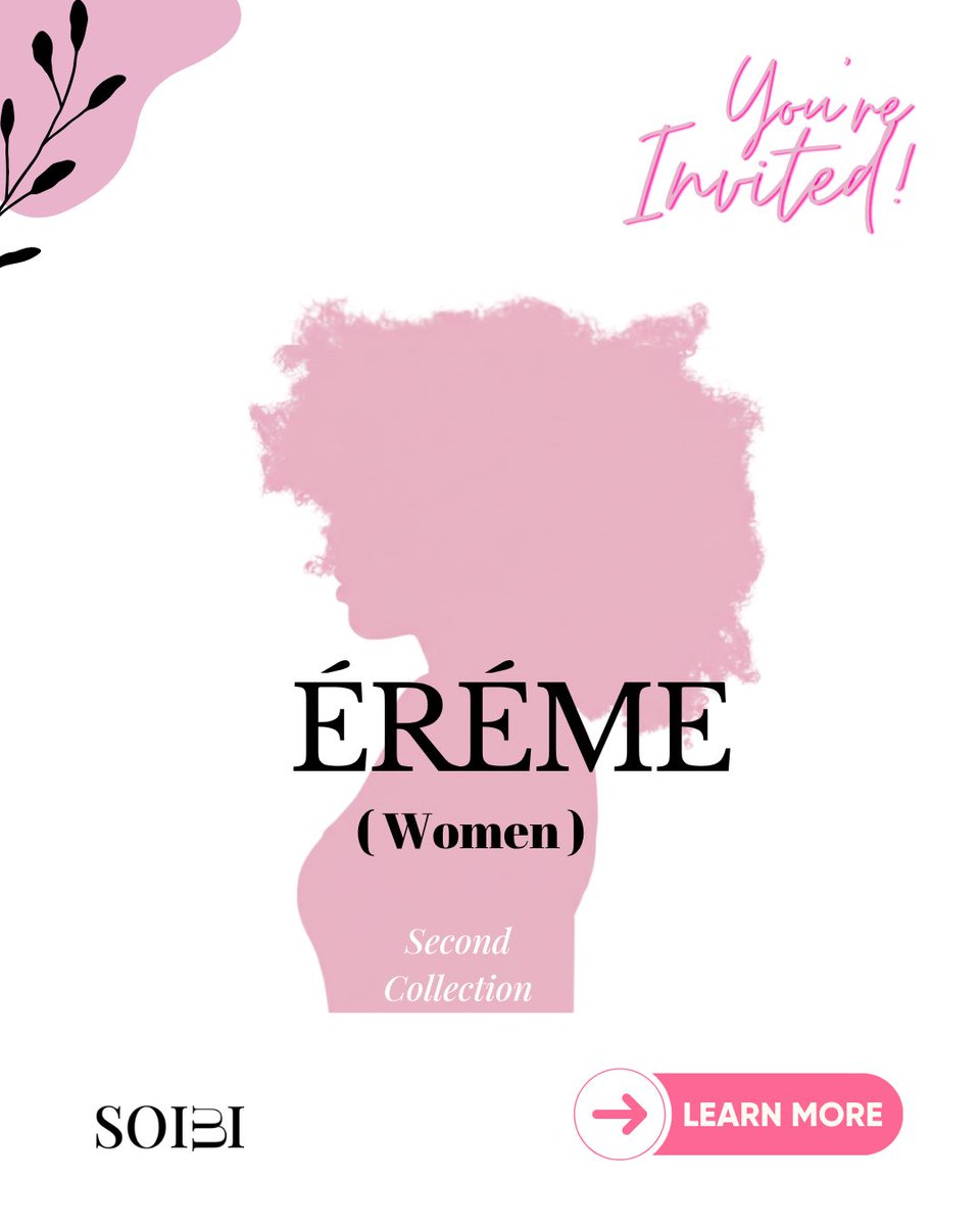 EbenezarWikina's tweet photo. So excited to share that my wife will be unveiling her 2nd fashion collection tagged #EREME which means “Women” at an exclusive event on July 4th 

She has poured so much of her time and passion into this, and you are cordially invited

Ticket info below ⬇️ 

#SOIBIFashion https://t.co/TtS1hizrcs