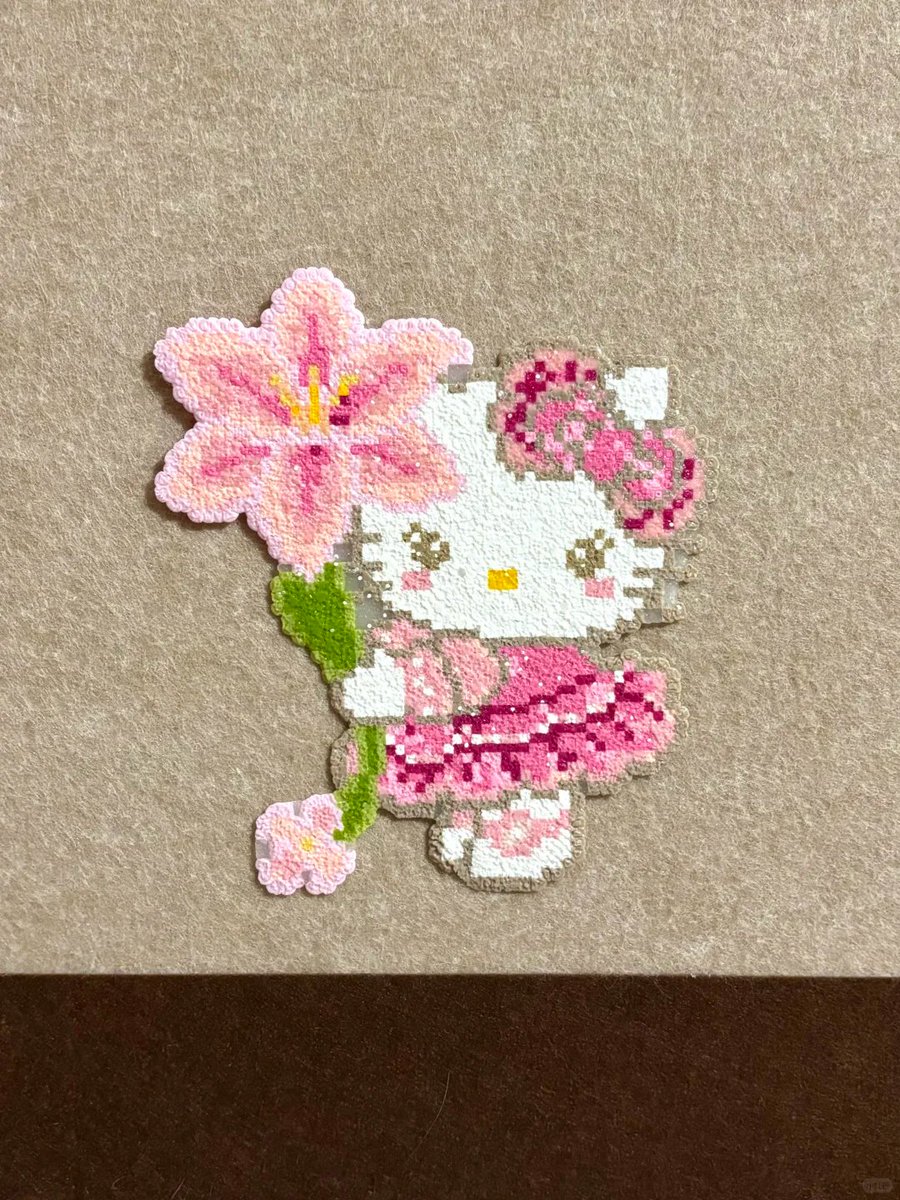 mooliyin's tweet photo. 拼豆日記🩷
今天是小花Kitty🌸 https://t.co/oWf7oPBKYt