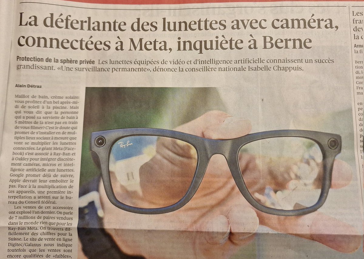 CertumIter's tweet photo. Excellent ! L'arrivée de ces lunettes mettra enfin les petits tyrans du quotidien qui n'aiment pas être filmés face à leurs contradictions. https://t.co/XzEwPPSV9O