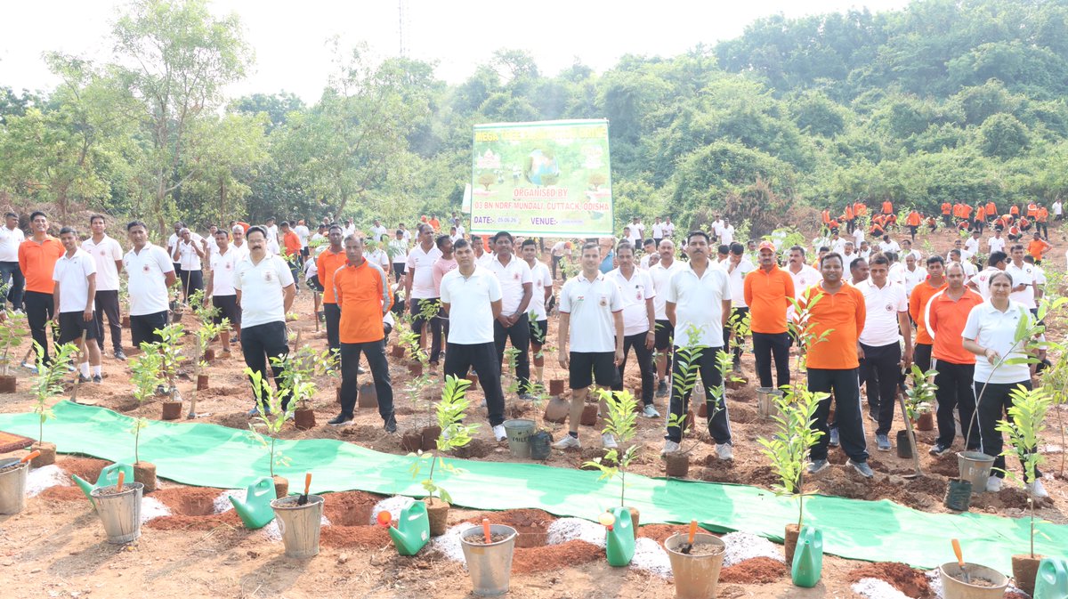 03NDRF's tweet photo. 🌱 World Environment Day 2026 was celebrated with great enthusiasm at 03 BN under the theme "Inspired by Nature. For Climate. For Our Future." 
@CuttackDM 
@HMOIndia https://t.co/IXkfCXNwc4