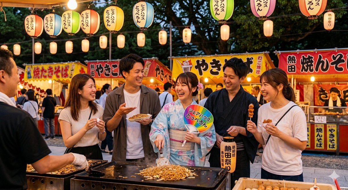 Toppelon1's tweet photo. Today, June 5th, is the long-awaited "Atsuta Festival (Shobushi Festival)"! 🏮✨

Right near the Atsuta/Rokubancho area where Topperon is located, the Atsuta Shrine is hosting a festival that heralds the arrival of summer in Nagoya!

Starting in the evening, about 1,000 fireworks will light up the night sky with a beautiful display! 🎆
At the "Topperon" share house, we’re planning to head out after work today—whomever’s free—to check out the food stalls and fireworks.

If you’re thinking, “Going to a festival alone feels a bit lonely…,” one of the great things about living in a share house is that you can just ask, “Want to go with me right now?”

Why not come experience this lifestyle of enjoying the local area to the fullest with us?

We’re always looking for new residents. If you’re interested, feel free to send us a DM via the link in our profile 📩

#sharehousetoppelon #Toppelon #ShareHouseNagoya #AtsutaWard #Rokubancho AtsutaFestival AtsutaMatsuri NagoyaEvents ShareHouseLife AdultYouth FireworksFestival2026

本日6月5日は、待ちに待った「熱田まつり（尚武祭）」！🏮✨

とっぺろんのある熱田・六番町エリアからもすぐ近くの熱田神宮で、名古屋に夏の訪れを告げるお祭りが開催されています！

夕方からは約1,000発の打ち上げ花火も上がって、夜空を綺麗に彩りますよ🎆

シェアハウス「とっぺろん」では、今日はお仕事終わりのメンバーやタイミングが合うみんなで、ぶらりと屋台＆花火をのぞきに行こうかと計画中。

「一人でお祭りに行くのはちょっと…」という方も、シェアハウスなら「今から一緒に行く？」って誘い合えるのが良いところですよね。
地元を全力で楽しむライフスタイル、あなたも一緒に体験しませんか？

入居メンバーも随時募集中です。気になる方はプロフィールのリンクからお気軽にDMください📩

#シェアハウスとっぺろん #とっぺろん #シェアハウス名古屋 #熱田区 #六番町 熱田まつり 熱田祭り 名古屋イベント シェアハウス生活 大人の青春 花火大会2026