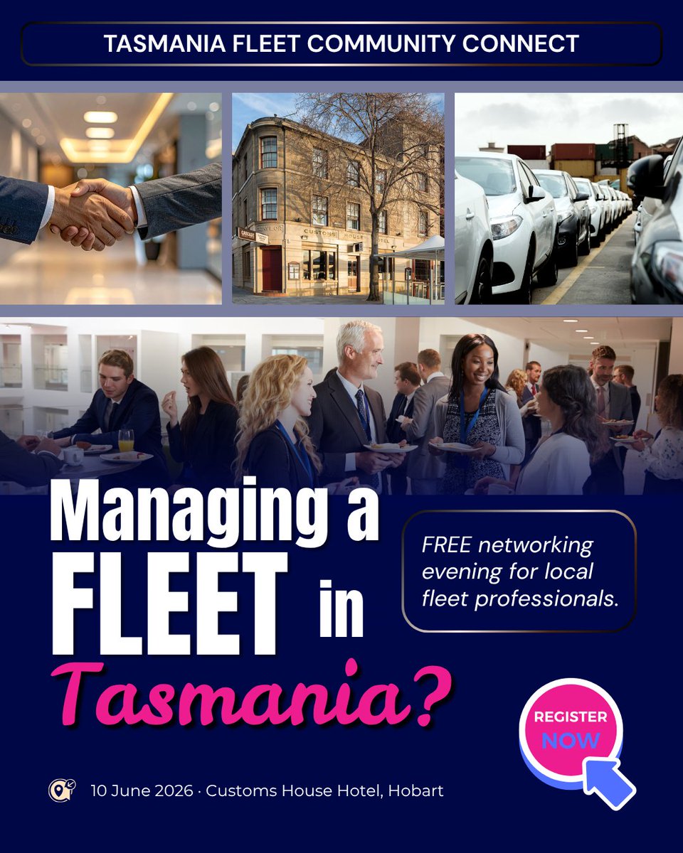 myAfMA's tweet photo. If you manage vehicles for your organisation in Tasmania, this is your opportunity to connect with others facing similar challenges and opportunities. https://t.co/NQqiO2aOmM

📍 Customs House Hotel, 1 Murray Street, Hobart
🕠 5:30 – 8:30 pm
🎟️ Free for fleet operators https://t.co/hokfW7B2Af